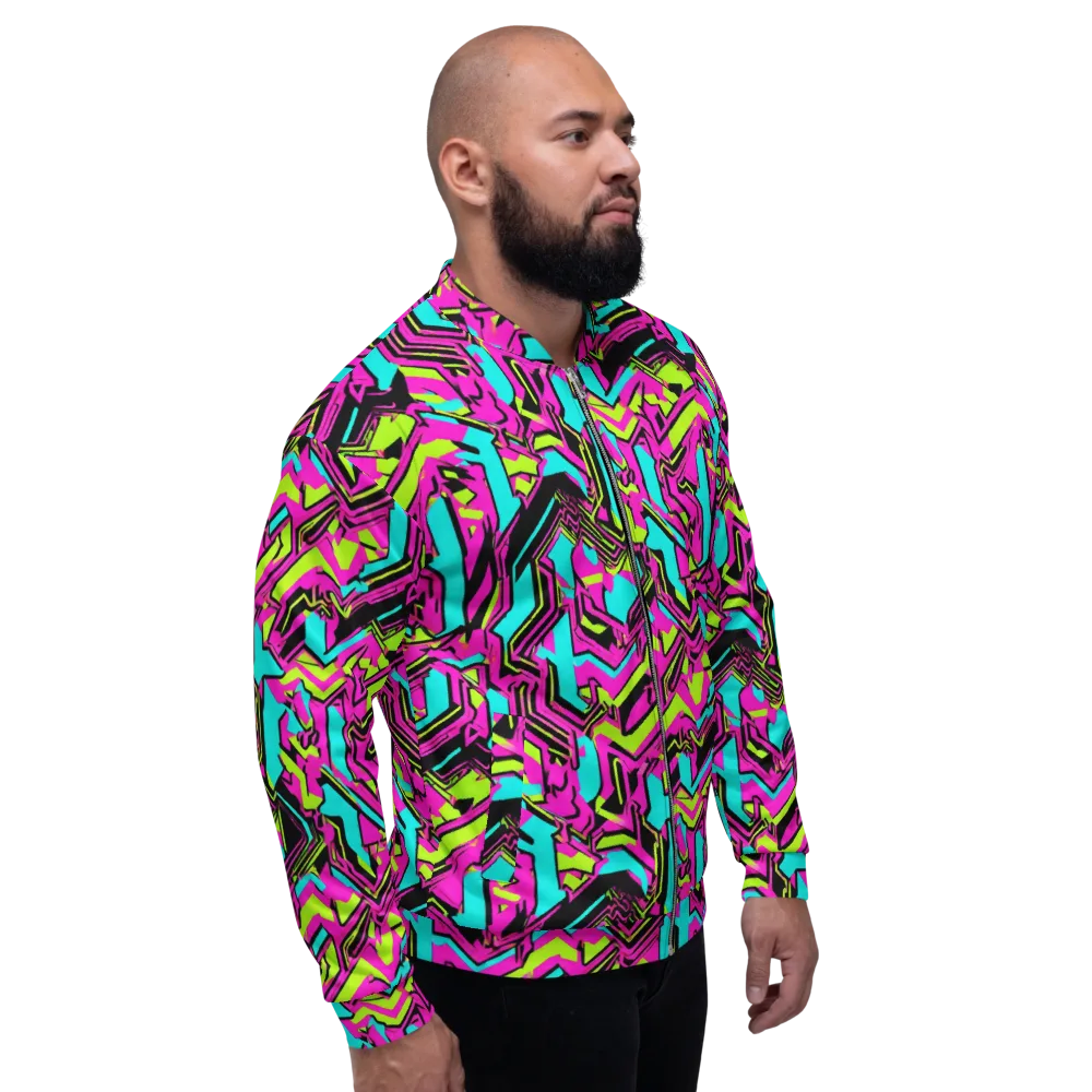 Hypercolor Shard on Bomber Jacket — Right