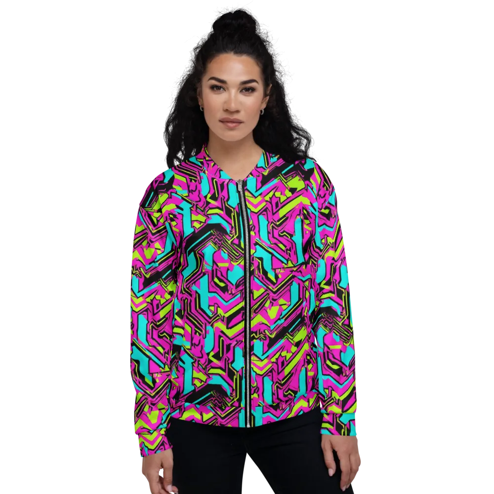 Hypercolor Shard on Bomber Jacket — Front