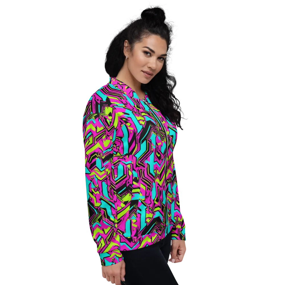 Hypercolor Shard on Bomber Jacket — Right