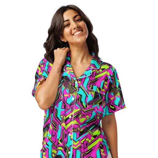 Hypercolor Shard on a Women's Short Sleeve Pajama Top