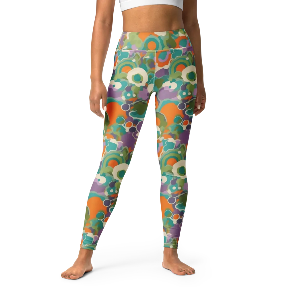 Painterly Pulse on Yoga Leggings — Front
