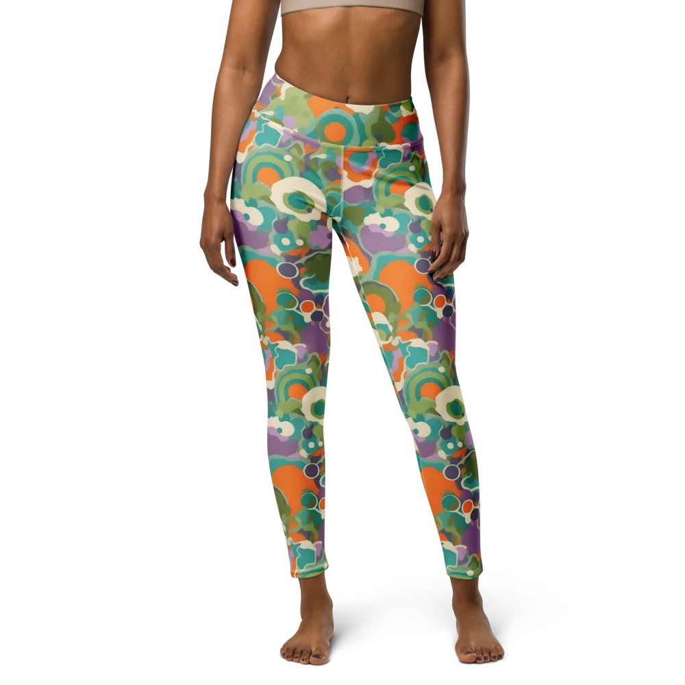 Painterly Pulse on Yoga Leggings — Front