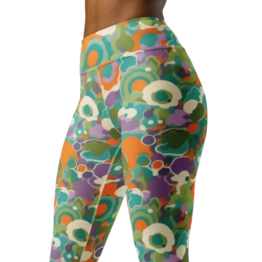 Painterly Pulse on a Yoga Leggings