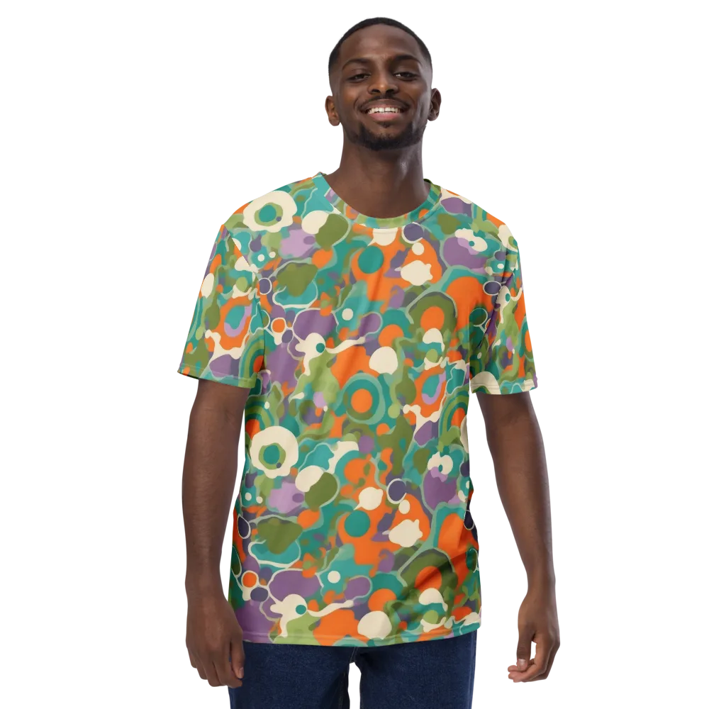 Painterly Pulse on Men's Crew Neck T-Shirt — Front