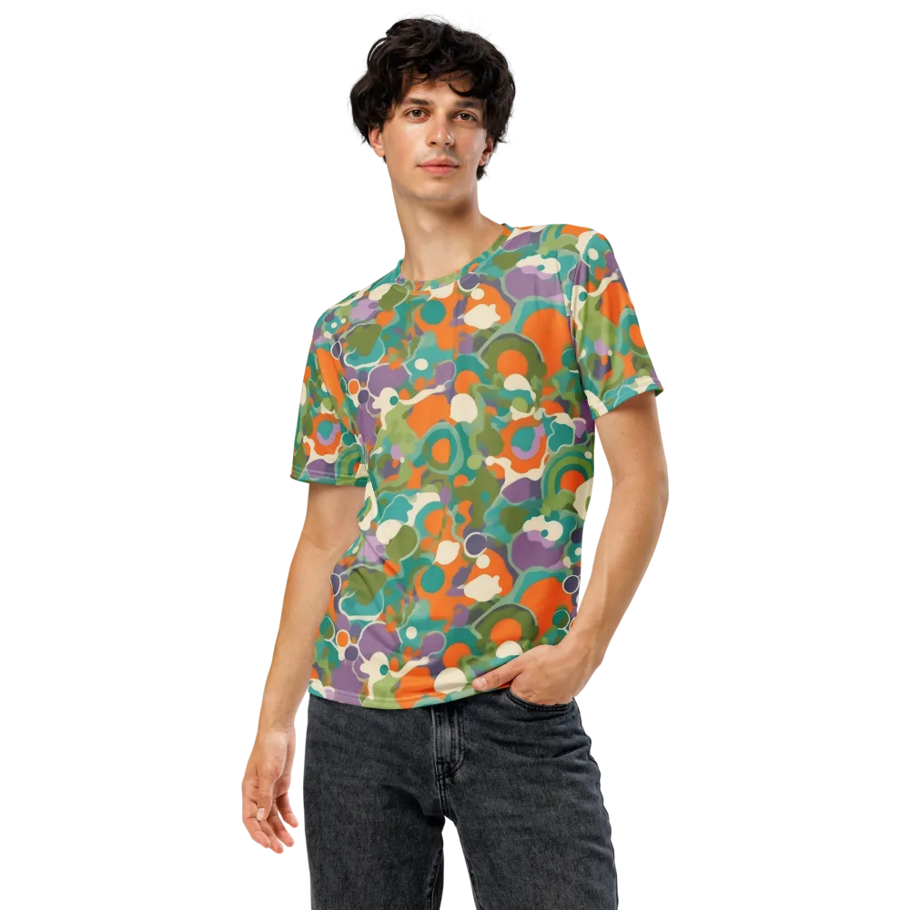 Painterly Pulse on Men's Crew Neck T-Shirt — Front