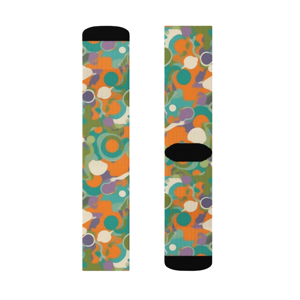 Painterly Pulse on Socks — Right Sock