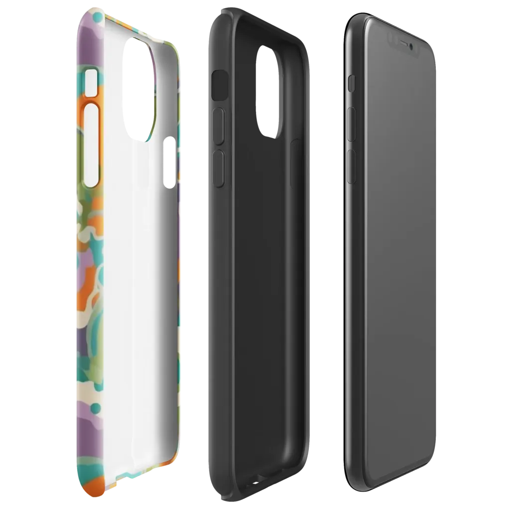 Painterly Pulse on Tough Case for iPhone® — Right