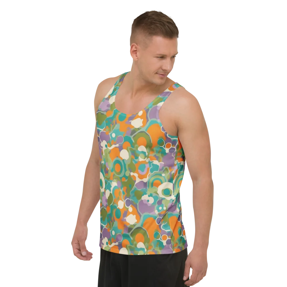 Painterly Pulse on Men's Tank Top — Left Front