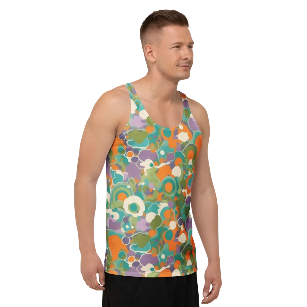 Painterly Pulse on Men's Tank Top — Right Front
