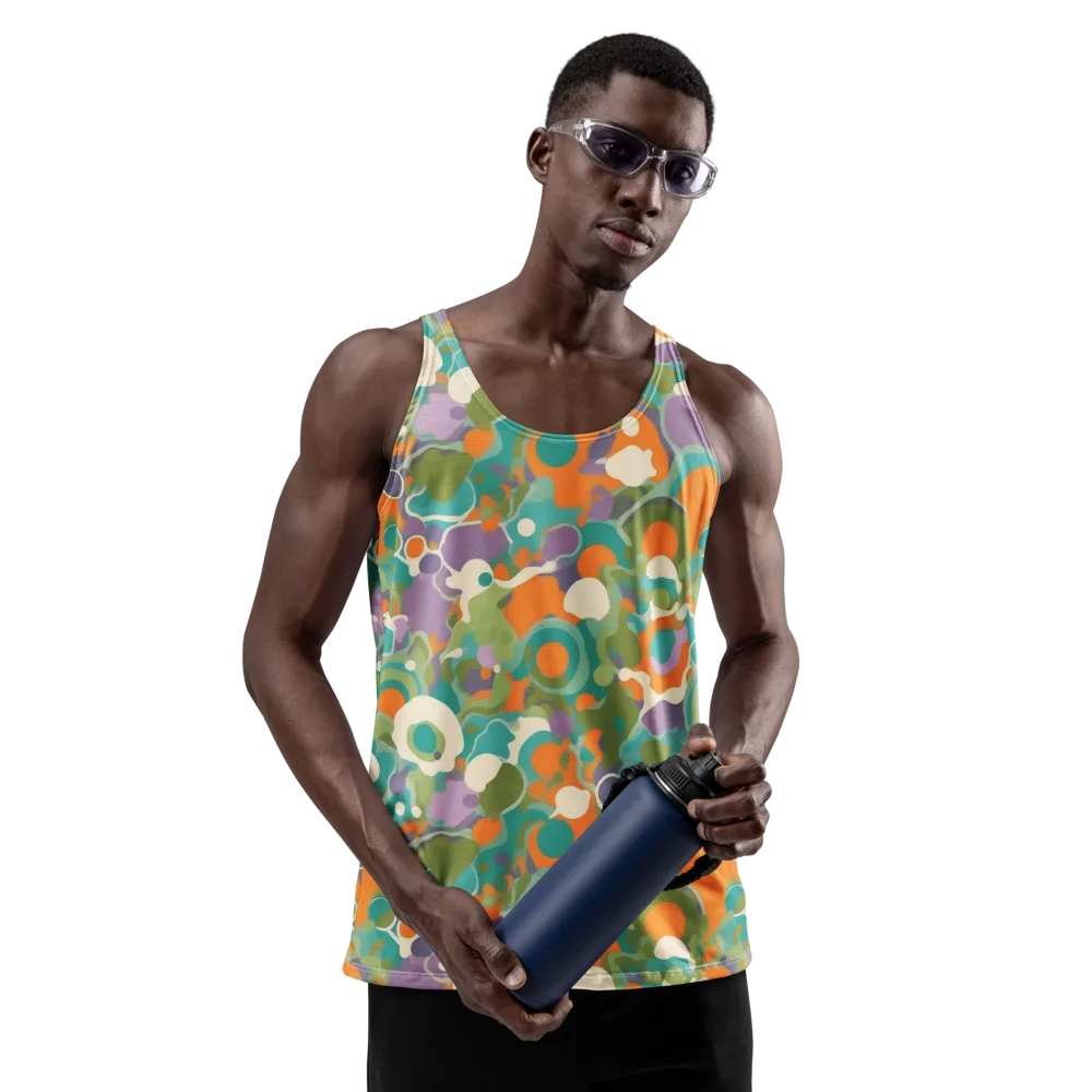 Painterly Pulse on Men's Tank Top — Front