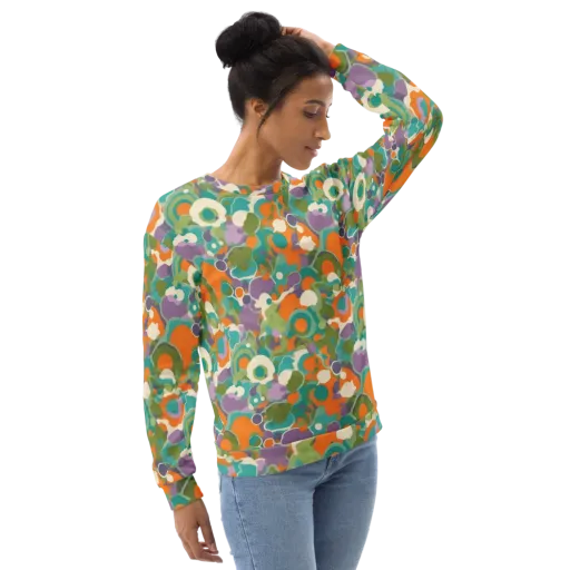 Painterly Pulse on a Sweatshirt