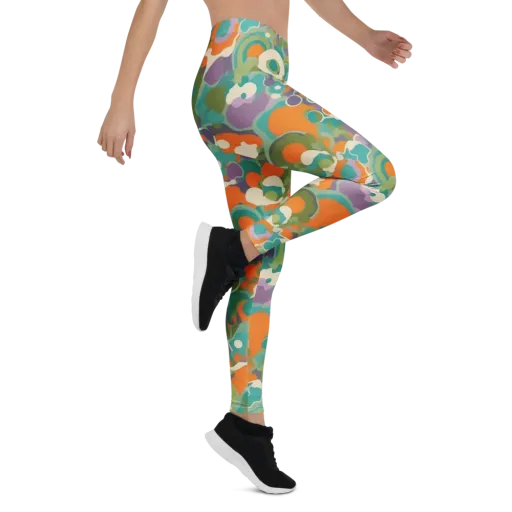 Painterly Pulse on a Leggings
