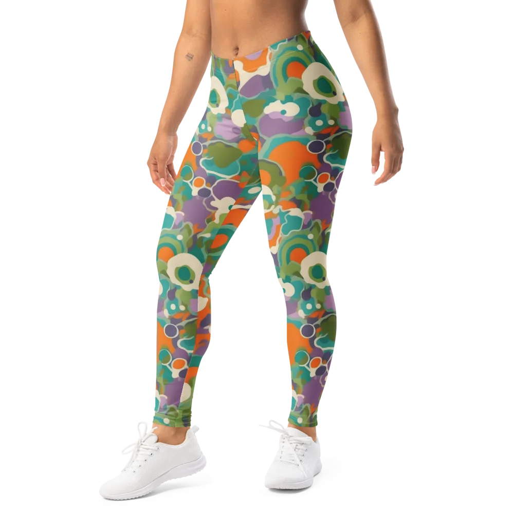 Painterly Pulse on Leggings — Left Front