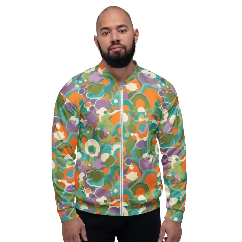 Painterly Pulse on Bomber Jacket — Front