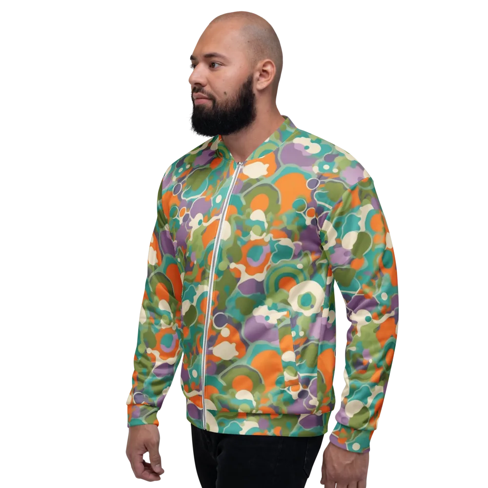 Painterly Pulse on Bomber Jacket — Left