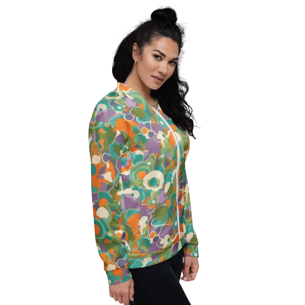 Painterly Pulse on Bomber Jacket — Right