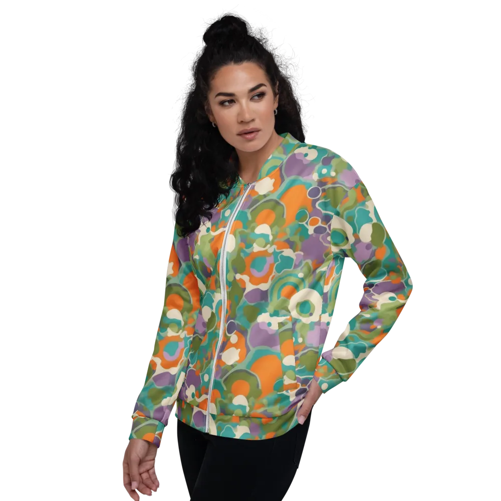 Painterly Pulse on Bomber Jacket — Left