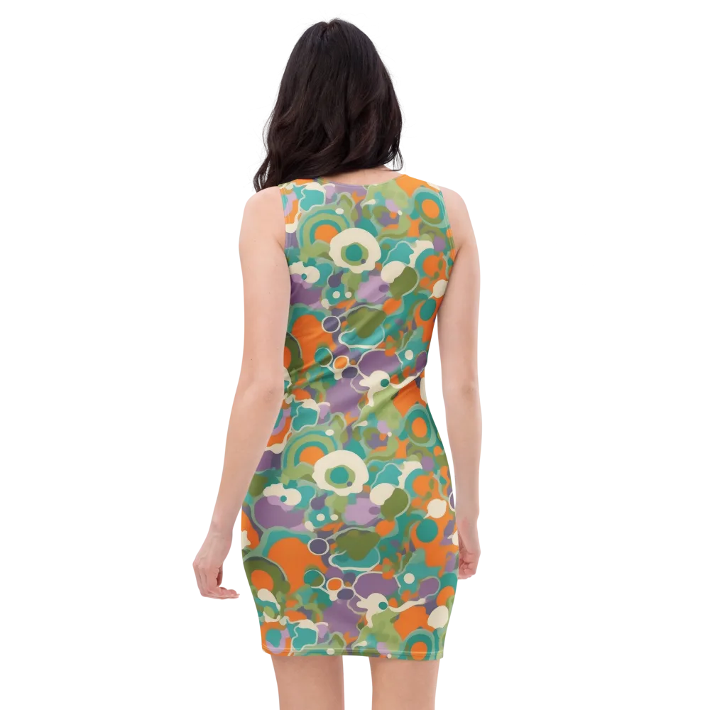 Painterly Pulse on Bodycon Dress — Back