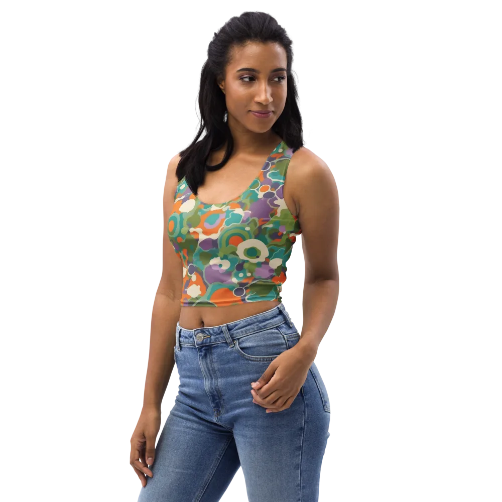 Painterly Pulse on Crop Top — Left Front
