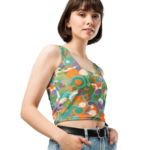 Painterly Pulse on a Crop Top