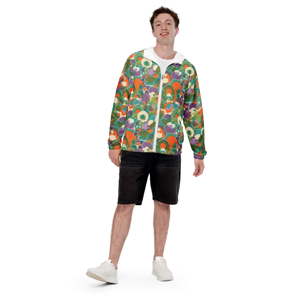 Painterly Pulse on Men's Windbreaker — Front