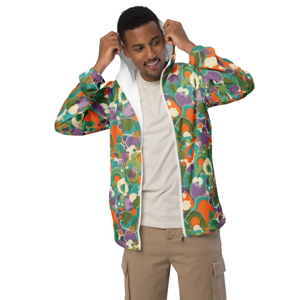 Painterly Pulse on Men's Windbreaker — Front