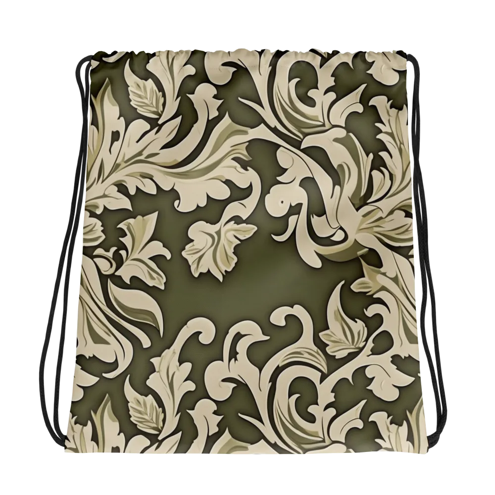 Olive Acanthus on Drawstring Bag — Photo