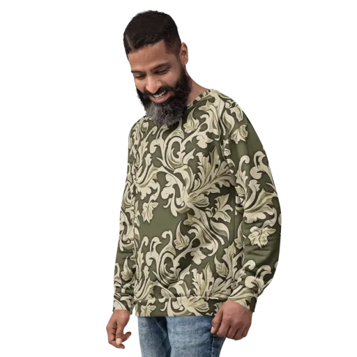 Olive Acanthus on a Sweatshirt