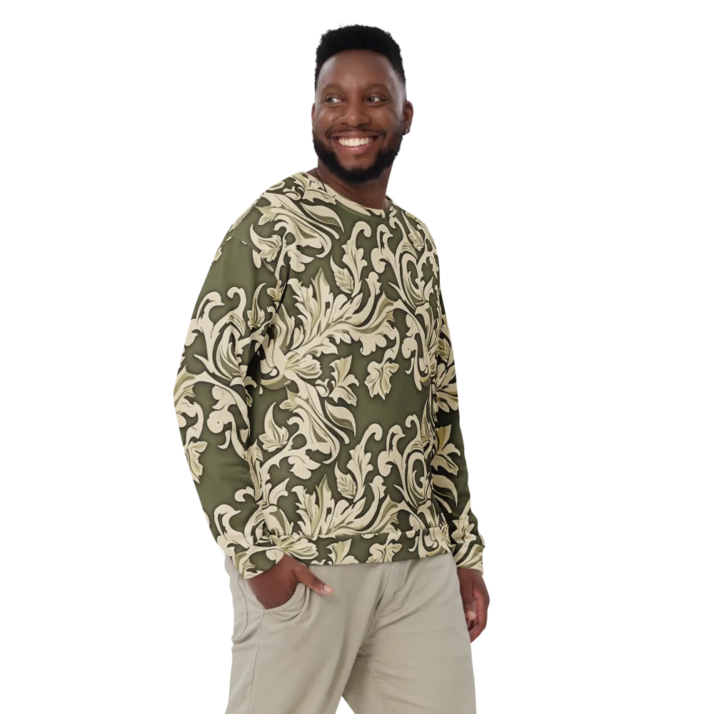 Olive Acanthus on Sweatshirt — Front