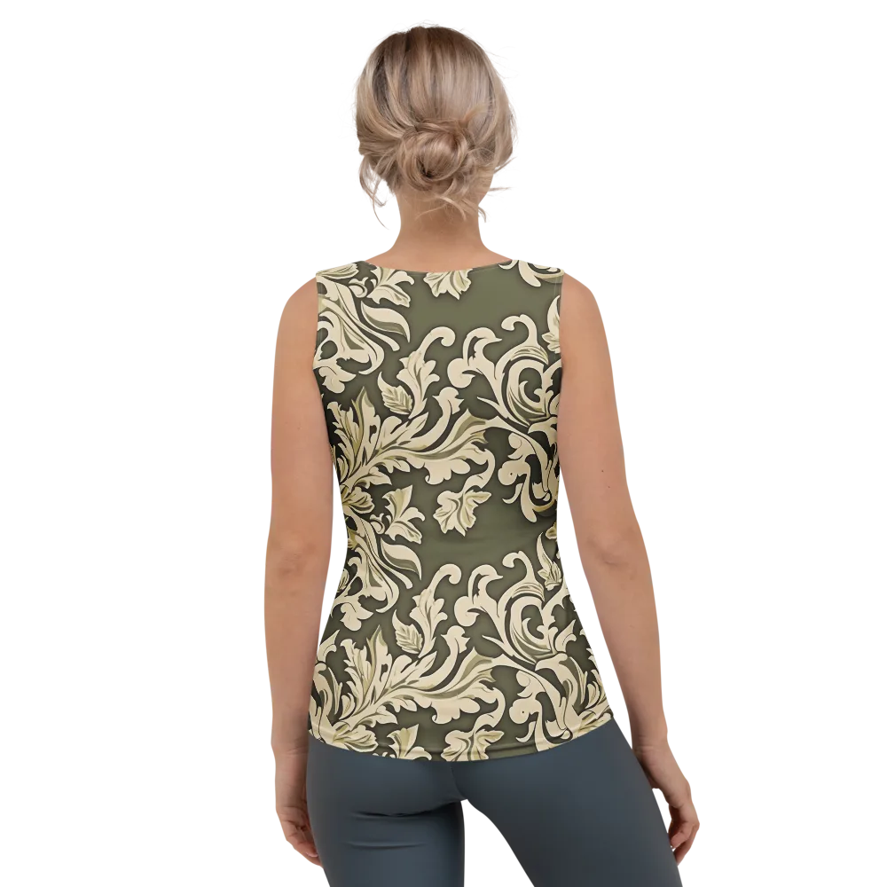 Olive Acanthus on Women's Tank Top — Back