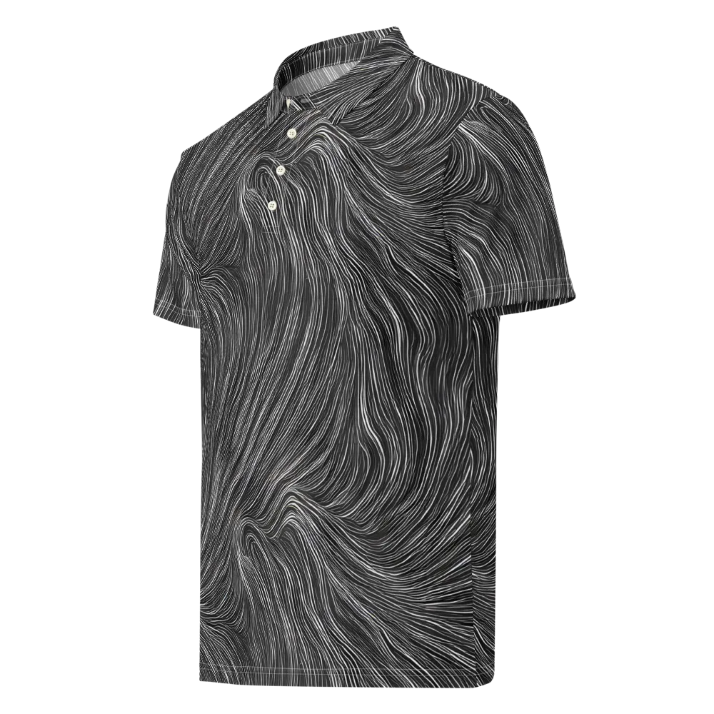 Wirth Waves on Men's Slim Fit Polo Shirt — Left Front