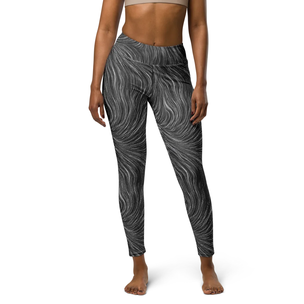 Wirth Waves on Yoga Leggings — Front