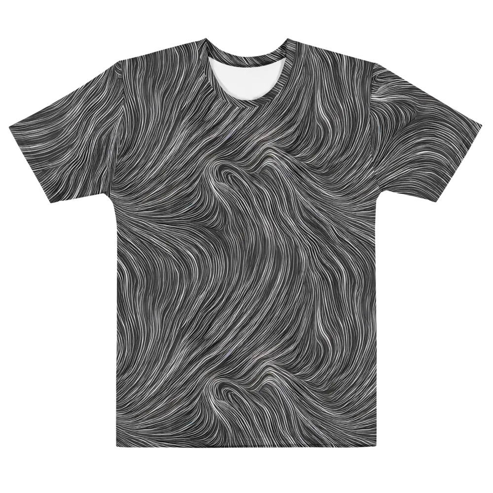 Wirth Waves on Men's Cotton Crew Neck T-Shirt — Front