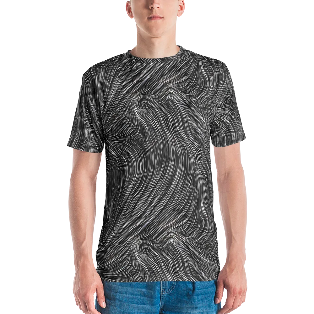 Wirth Waves on Men's Crew Neck T-Shirt — Front