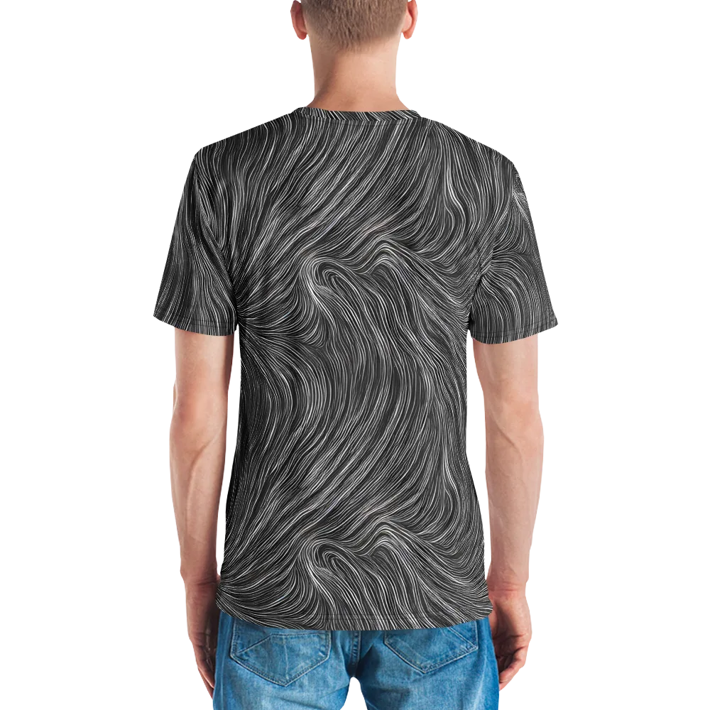 Wirth Waves on Men's Crew Neck T-Shirt — Back