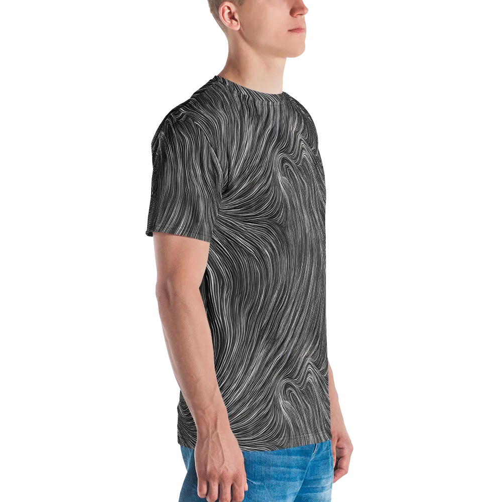 Wirth Waves on Men's Crew Neck T-Shirt — Right