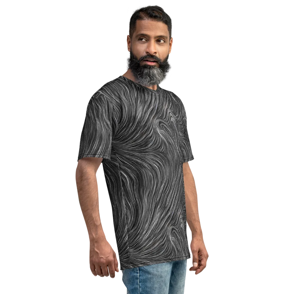 Wirth Waves on Men's Crew Neck T-Shirt — Right