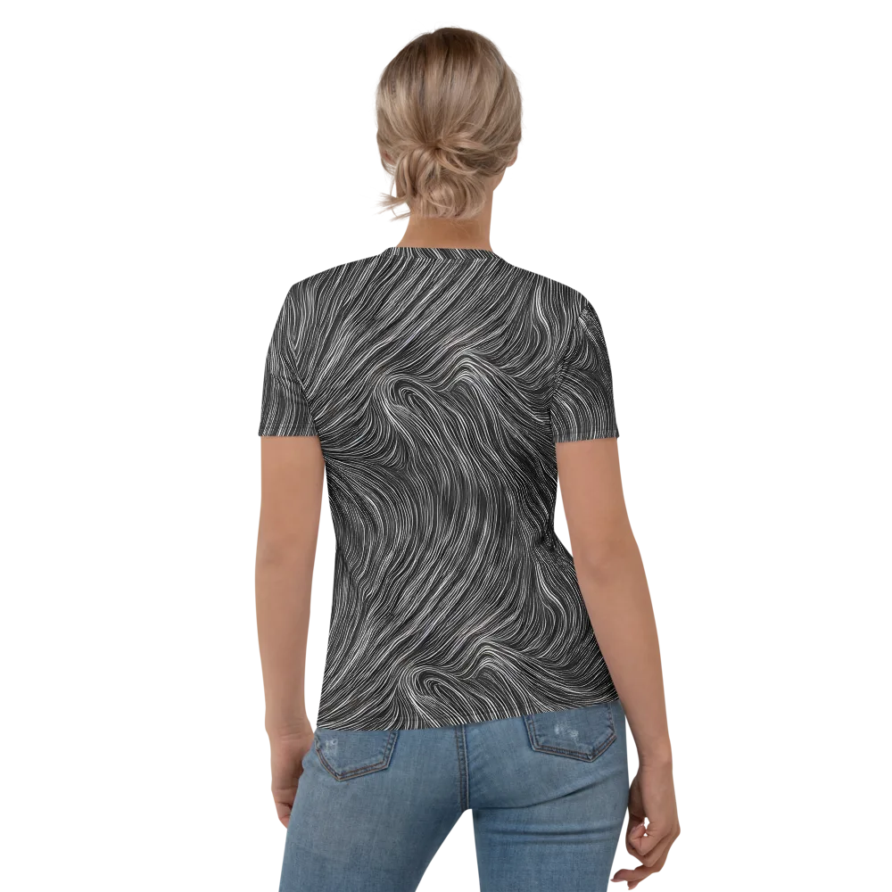 Wirth Waves on Women's Crew Neck T-Shirt — Back