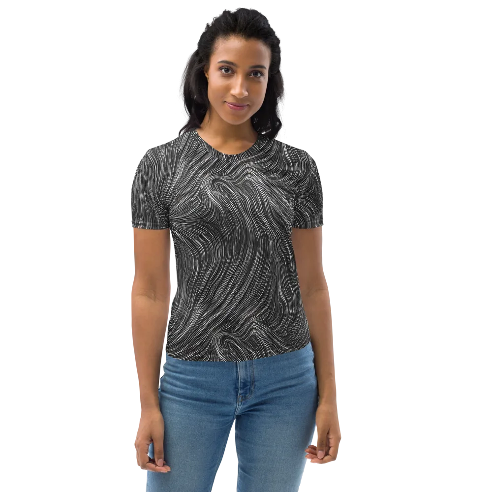 Wirth Waves on Women's Crew Neck T-Shirt — Front