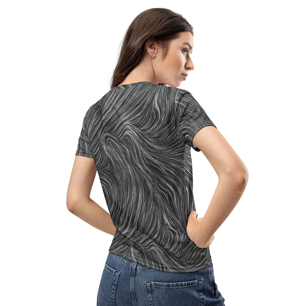 Wirth Waves on Women's Crew Neck T-Shirt — Back
