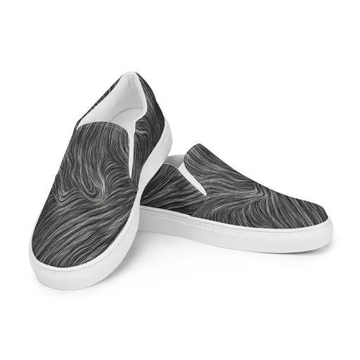 Wirth Waves on a Men's Slip-On Canvas Shoes