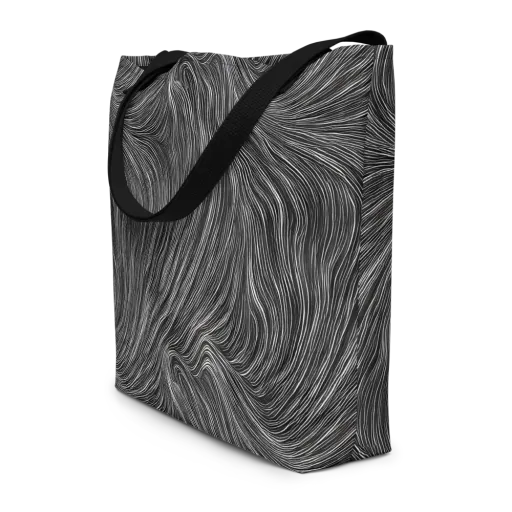 Wirth Waves on a Large Tote Bag W/ Pocket