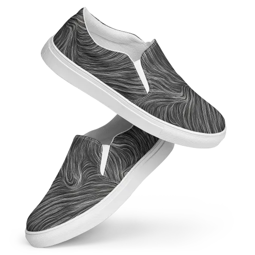 Wirth Waves on a Women's Slip-On Canvas Shoes