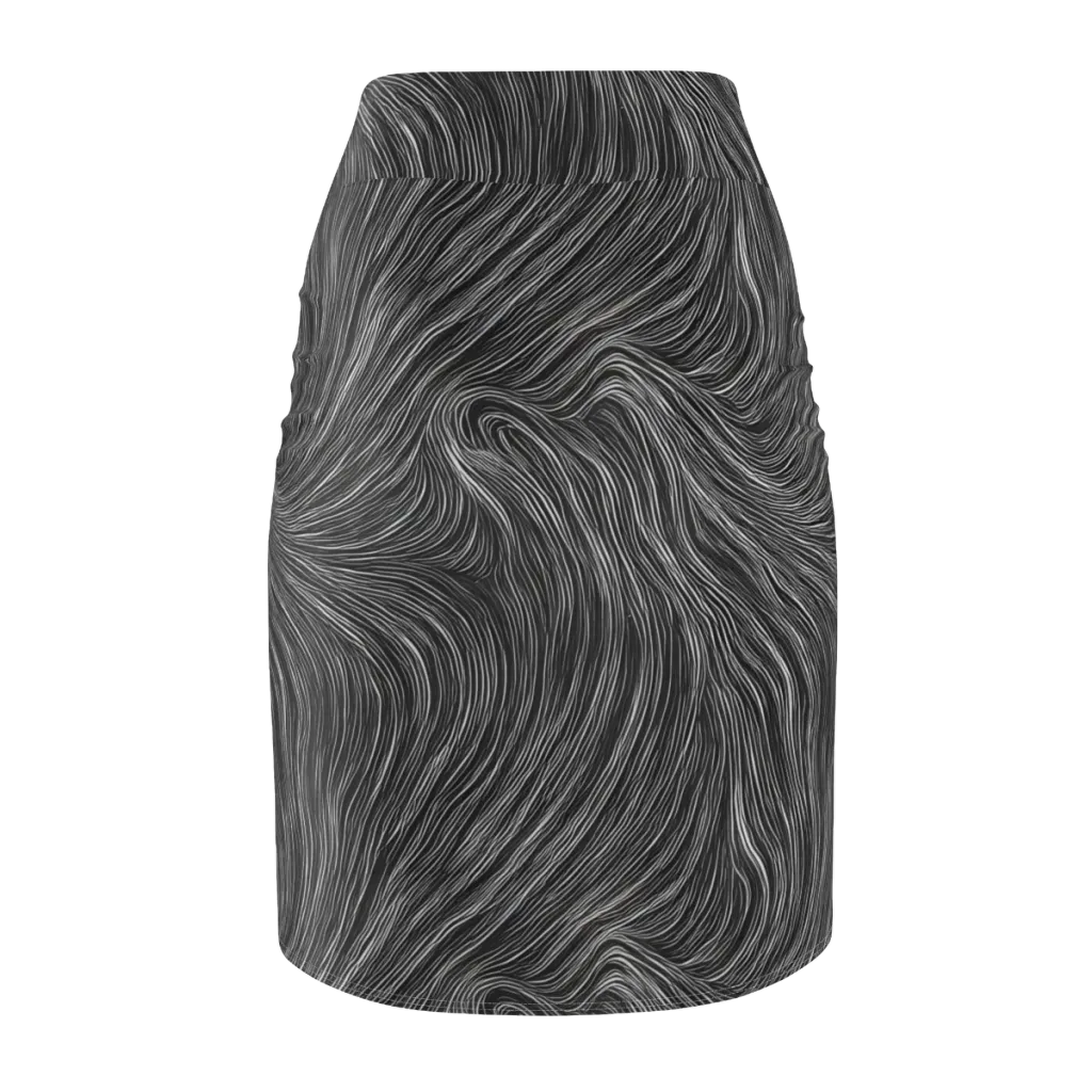 Wirth Waves on Pencil Skirt — Back