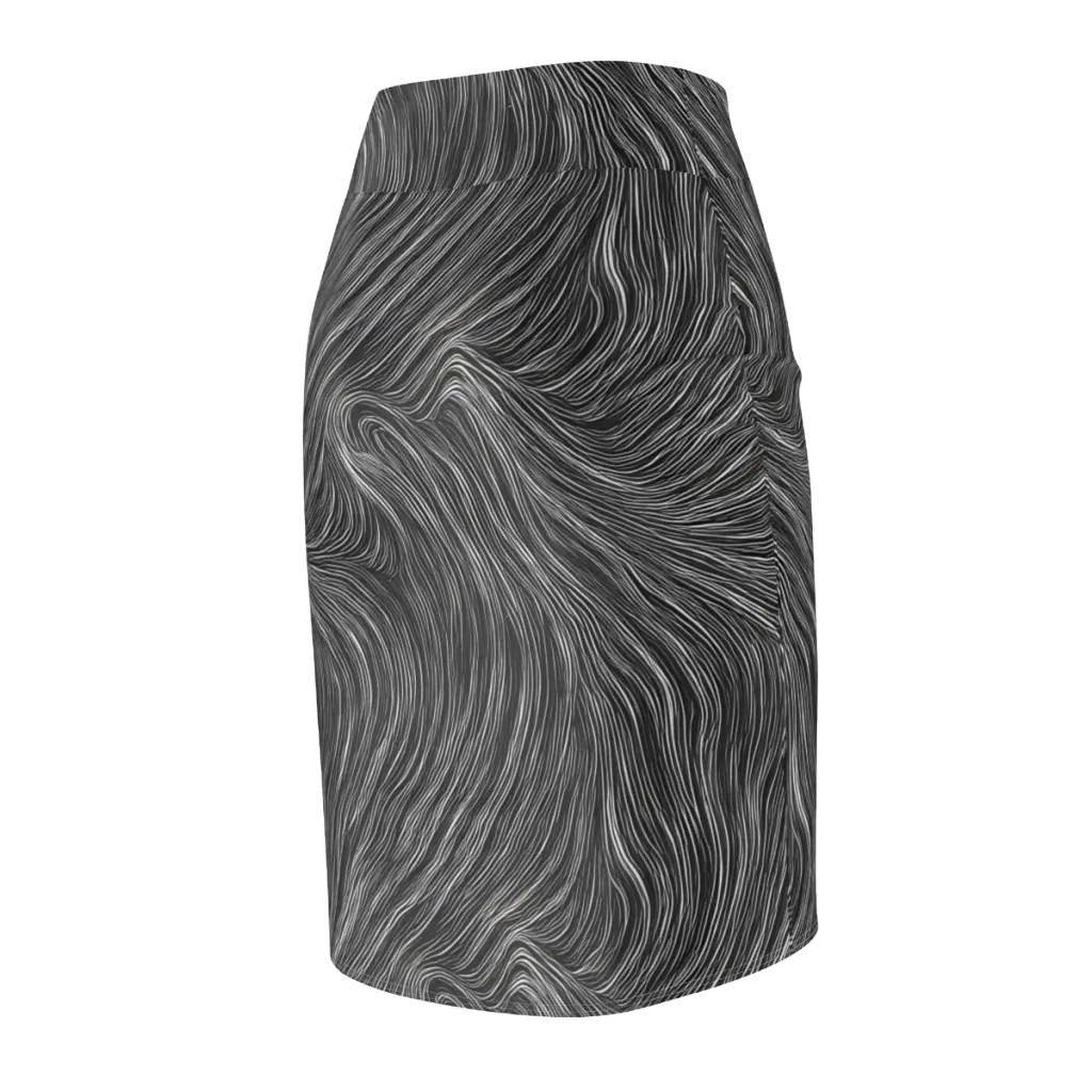 Wirth Waves on Pencil Skirt — Back Side