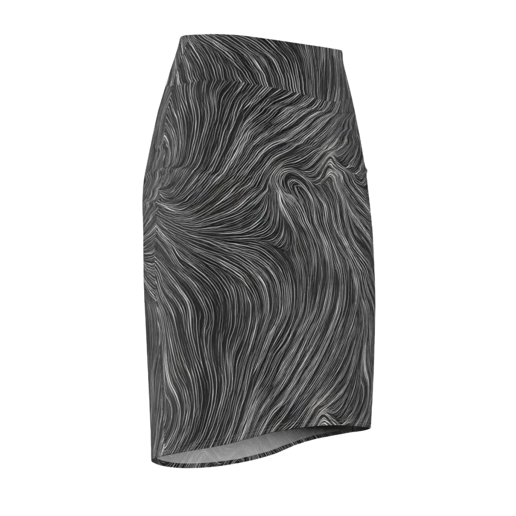 Wirth Waves on Pencil Skirt — Front Side