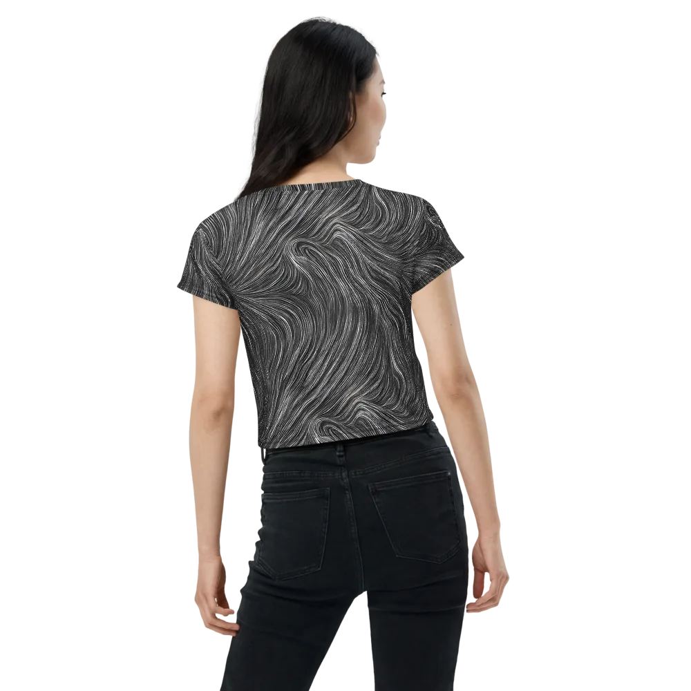 Wirth Waves on Crop Tee — Back