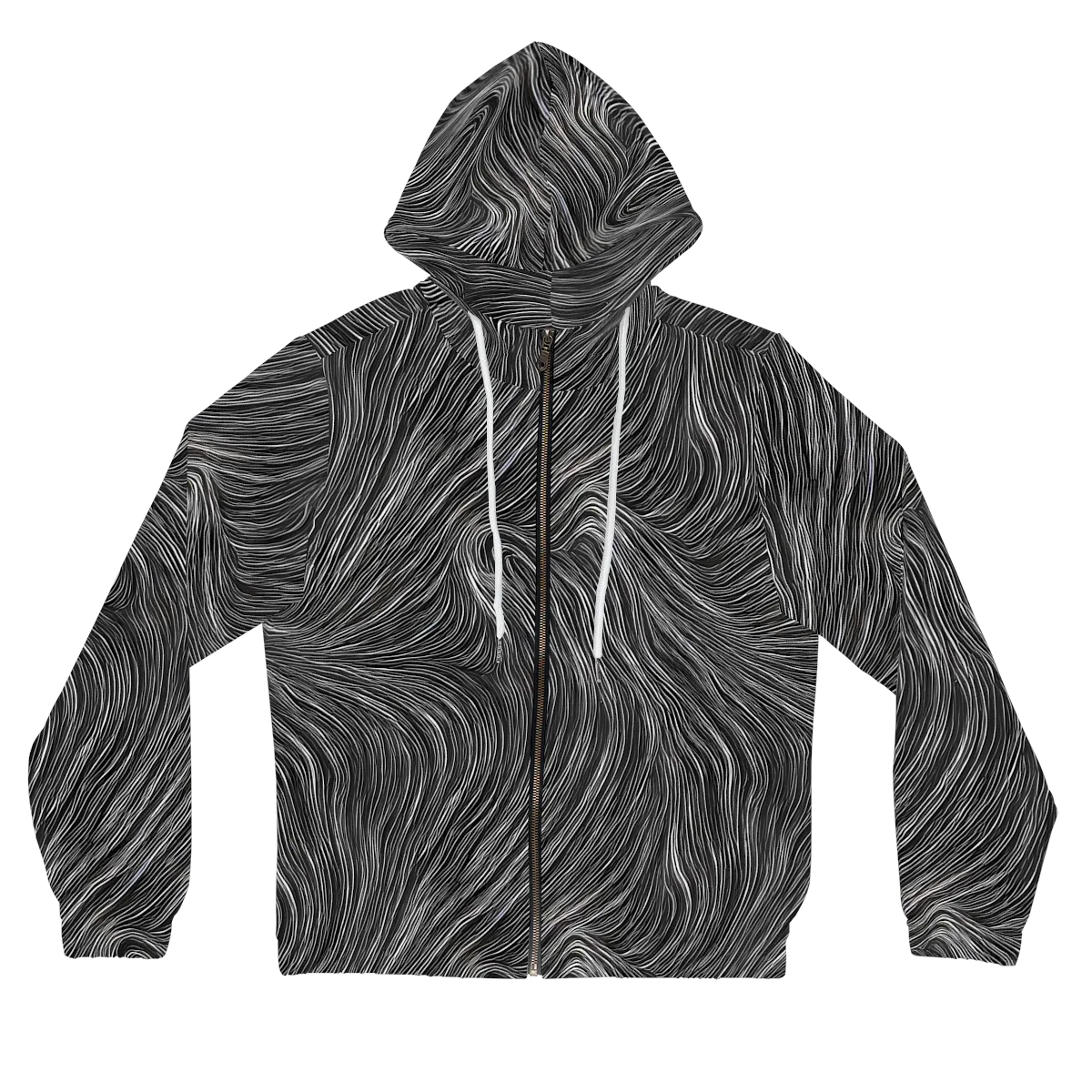 Wirth Waves on Women's Full-Zip Hoodie — Front