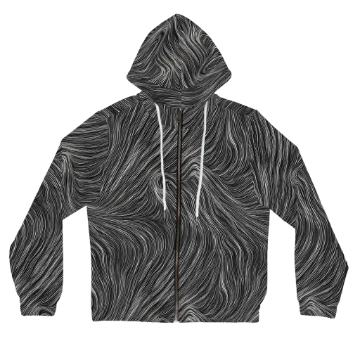 Wirth Waves on a Women's Full-Zip Hoodie