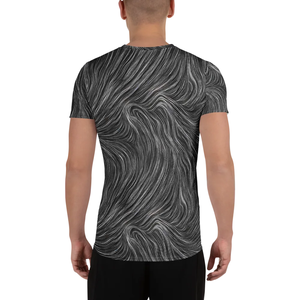 Wirth Waves on Men's Athletic T-Shirt — Back